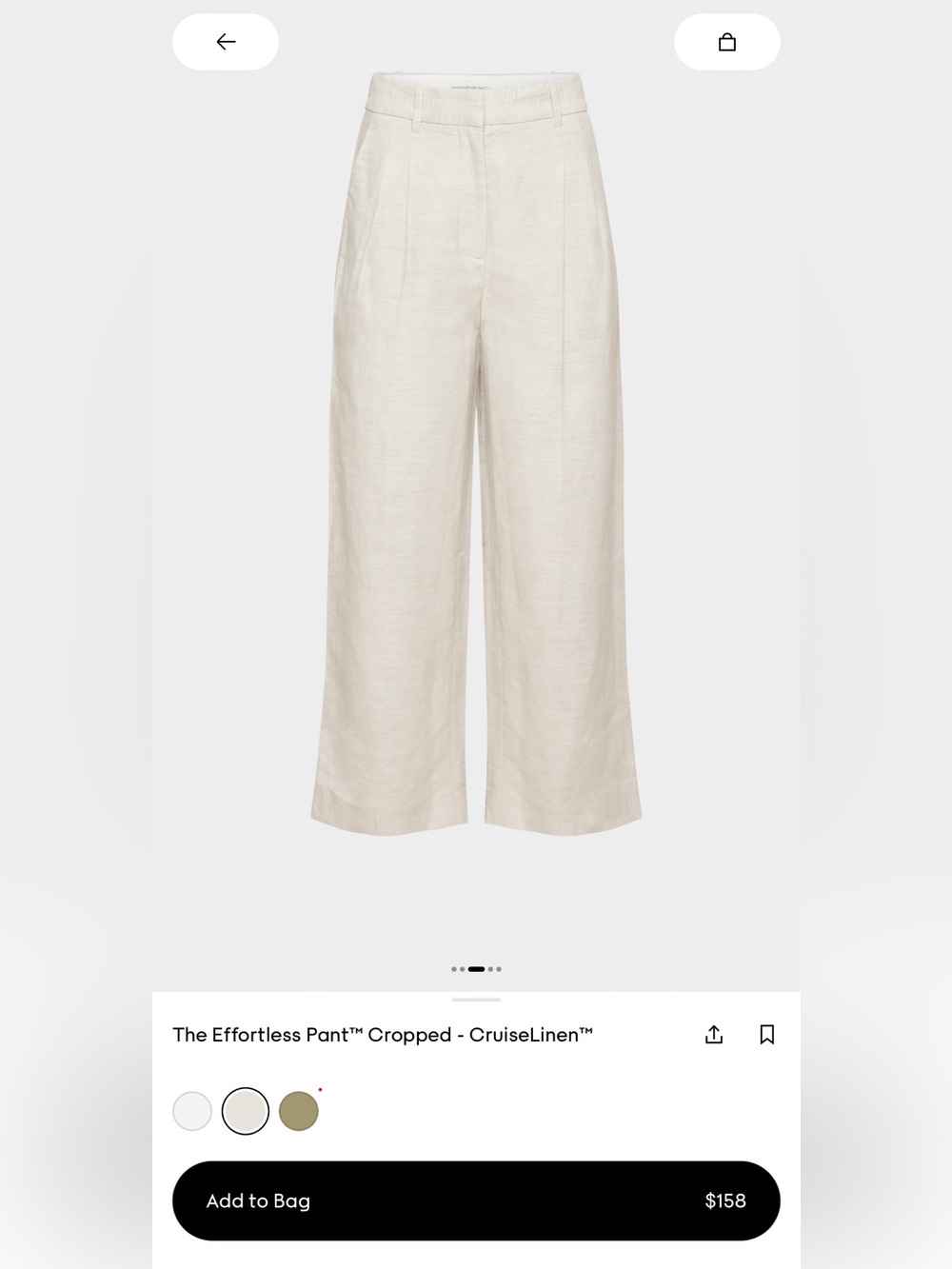 Aritzia Cropped Wide-Leg Linen Pants in Natural